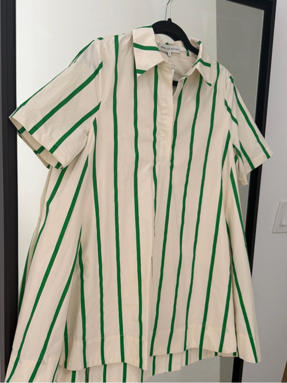🌿 English Factory Striped Shirt Dress | Size Small | NWT